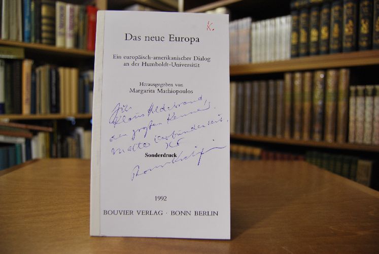 Sonderdruck des Aufsatzes "Politische Kultur in den USA." Aus Das neue Europa. Ein europäisch-amerikanischer Dialog an der Humboldt-Universität, herausgegeben von Margarita Mathiopoulos.