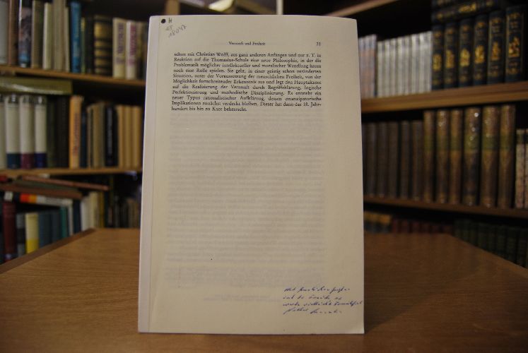 Sonderdruck des Aufsatzes "Thomasius und die Rechtsgelehrsamkeit."