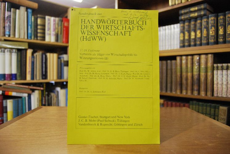 Sonderdruck des Artikels "Wachstum." Aus Handwörterbuch der Wirtschaftswissenschaft.