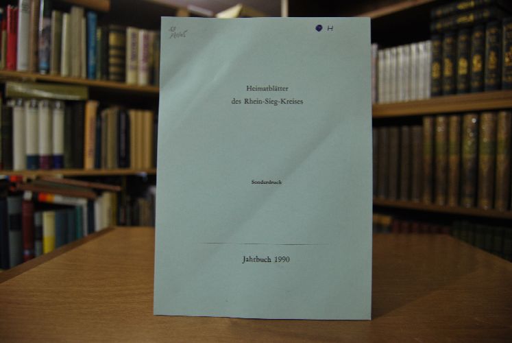 Sonderdruck des Aufsatzes "Item noch den van Wolstorp gegeven vur stein.` Zur Geschichte der Wolsdorfer Steinbrüche bis um 1600." Aus Heimatblätter des Rhein-Sieg-Kreises Jahrbuch 1990.