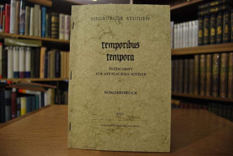 Sonderdruck des Aufsatzes "Der Besitz der Benediktinerabtei Siegburg in der Stadt Köln." Aus temporibus, tempora. Festschrift für Abt Placidus Mittler, Siegburger Studien.