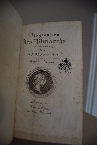 Biographien des Plutarchs mit Anmerkungen von J.F.S. Kaltwasser. Achter Theil (apart).