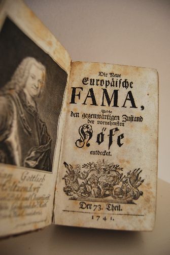 Die Neue Europäische Fama, Welche den gegenwärtigen Zustand der vornehmsten Höfe entdecket. 73.-84 Teil in einem Band.
