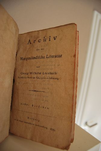 Archiv für Morgenländische Literatur. Erstes Bändchen (ein zweites erschien 1794).