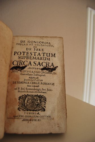 De Concordia Imperii et Sacerdotii, sive De Jure Potestatum supremarum Circa Sacra. Adjecta est Dissertatio De Simonia Curiae Romanae loco responsi ad P. Jos. Sonnenbergii, Soc. Jesu Nemesin Romano-Catholicam.