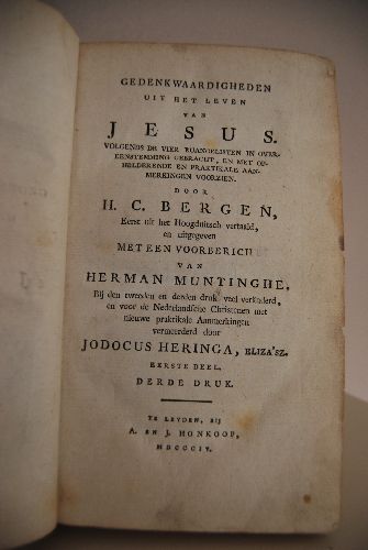 Gedenkwaardigheden uit het Leven van Jesus. Eerste Deel (von 2).