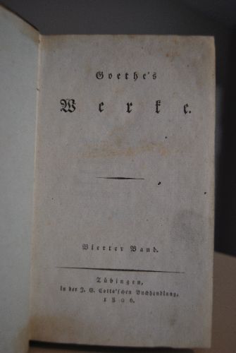 Die Laune des Verliebten. Goethe`s Werke Vierter Band (apart)