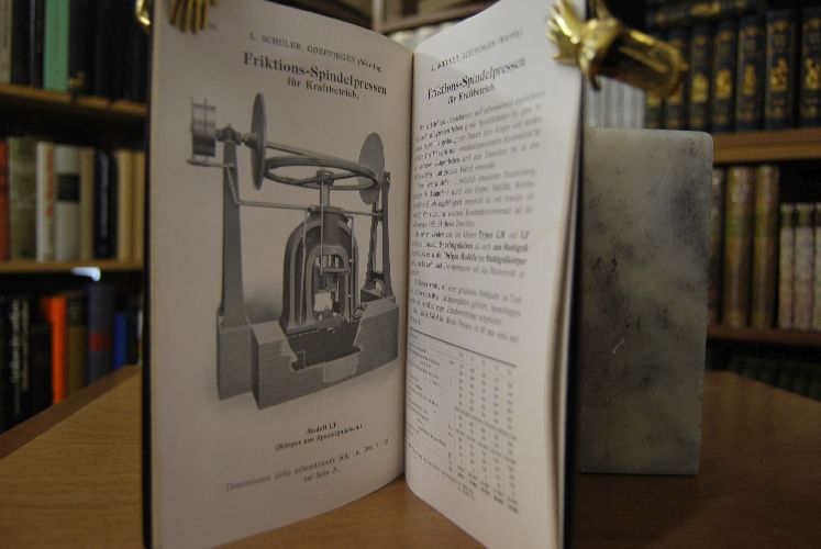 Friktionspressen. Verkaufskatalog der Louis Schuler Werkzeugmaschinenfabrik Göppingen.