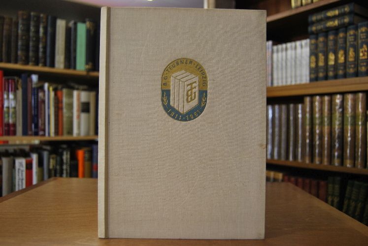 Festschrift zum 150 jährigen Bestehen des Verlages und des graphischen Betriebes B.G.Teubner Leipzig.
