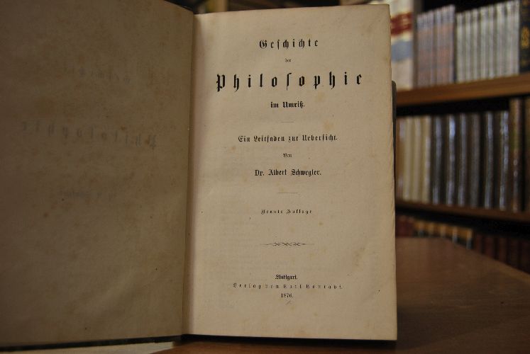 Geschichte der Philosophie im Umriß. Ein Leitfaden zur Übersicht.