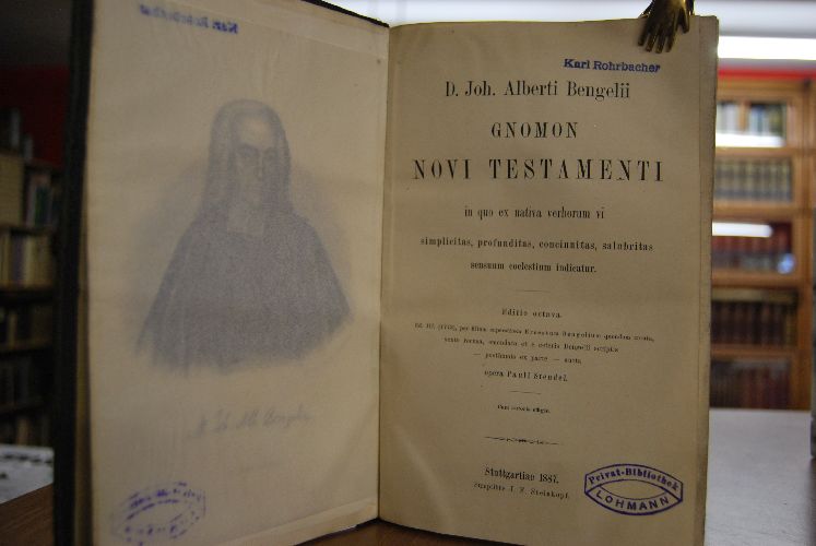 Gnomon Novi Testamenti in quo ex nativa verborum vi simplicitas, profunditas, concinnitas, salubritas sensuum coelestium indicatur..