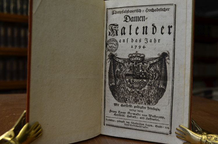 Churpfalzbaierisch-Hochadelicher Damen-Kalender auf das Jahr 1794.