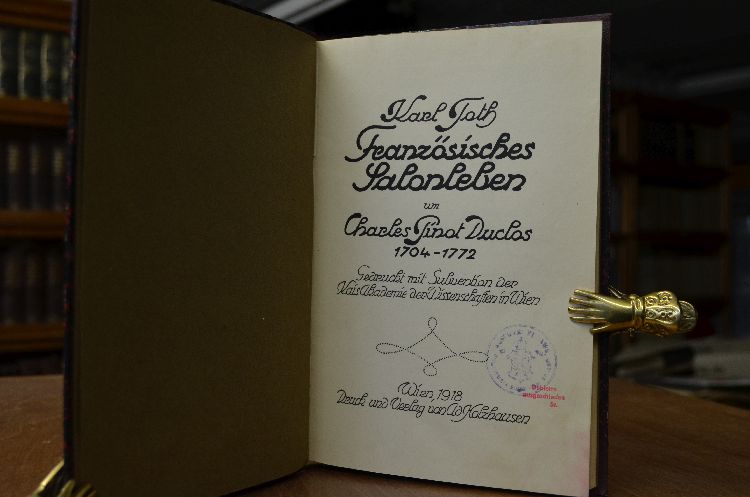 Französisches Salonleben um Charles Pinot Duclos 1704-1772.