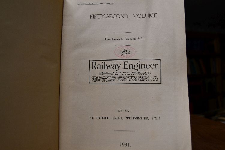 The Railway Engineer. 52. Jahrgang 1931 (komplett).