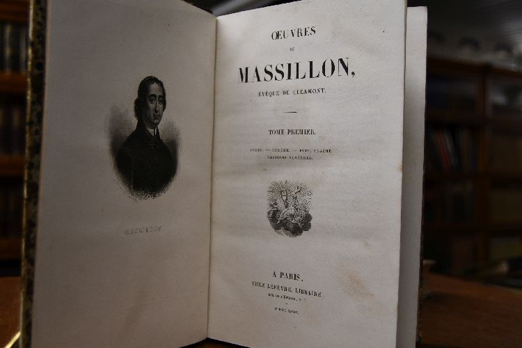 Oeuvres de Massilon. Eveque de Clermont. Deux Tomes En Deux Volumes - Tome Premier - Avent - Careme - Petit Careme - Oraisons Funebres - Tome Deuxieme - Mysteres - Panegyriques - Conferences - Paraphrases Sur les Psaumes - Pensees.
