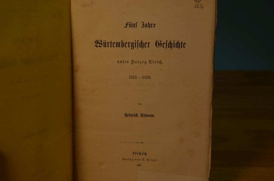 Fünf Jahre Würtembergischer Geschichte unter Herzog Ulrich 1515 - 1519.