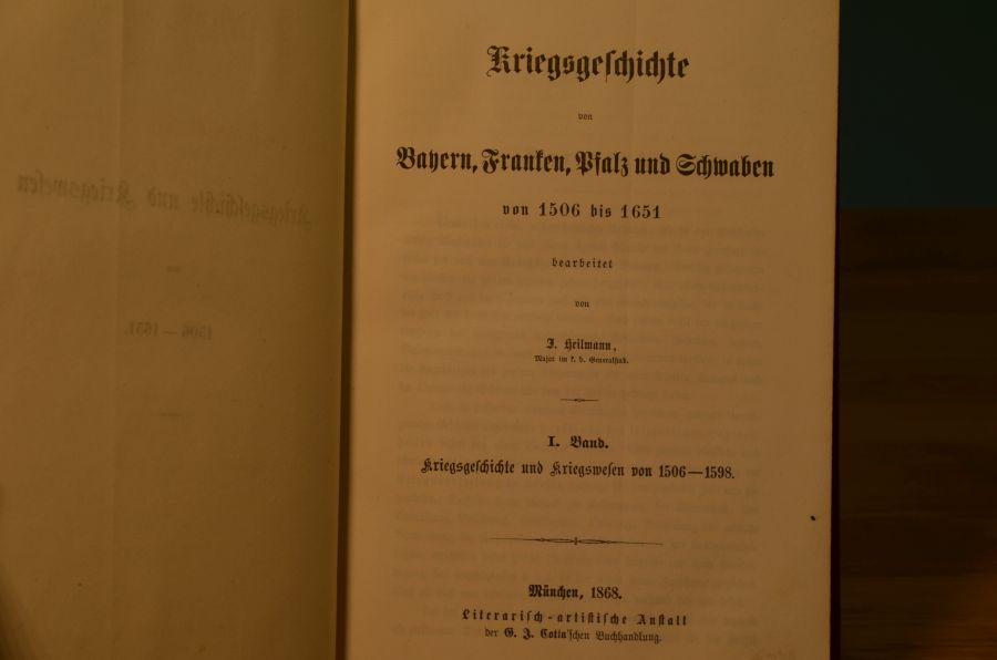 Kriegsgeschichte von Bayern, Franken, Pfalz und Schwaben von 1506 bis 1651