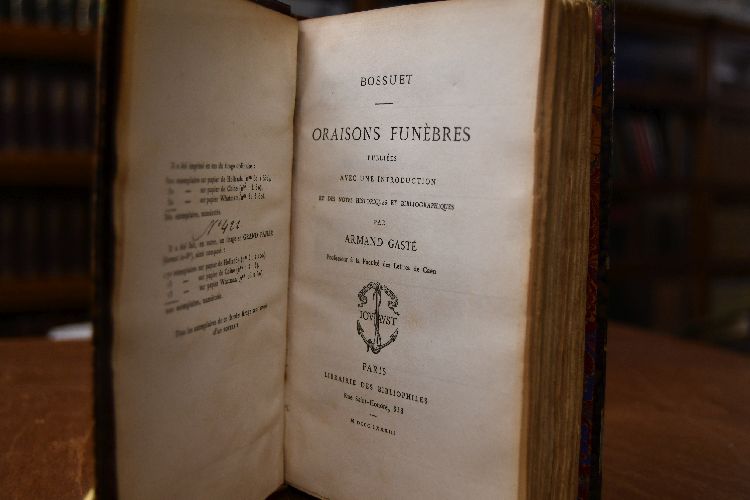 Bossuet. Oraisons Funebres. Publies avec une Introduction et des Notes Historiques et Bibliographiques.