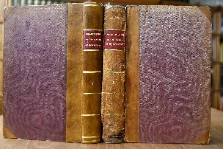 Private Correspondance of Sarah Duchess of Marlborough, illustrative of the court and times of Queen Anne with her sketches and opinions of her contemporaries, and the select correspondance of her husband, John, Duke of Marlborough. 2 Bde. (komplett).