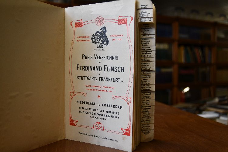 Preis-Verzeichnis von Ferdinand Flinsch in Stuttgart u. Frankfurt a.M.