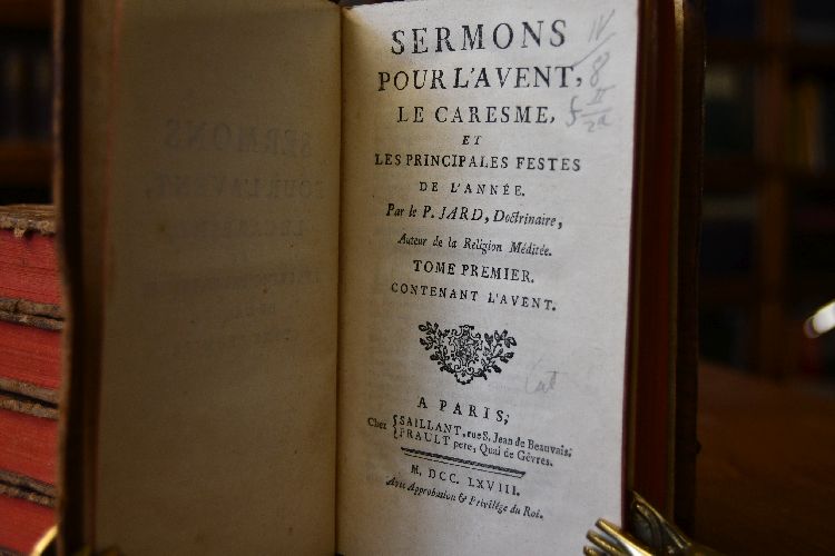 Sermons pour l`avent, le caresme, et les principales festes de l`annee. 5 Bde. (komplett).