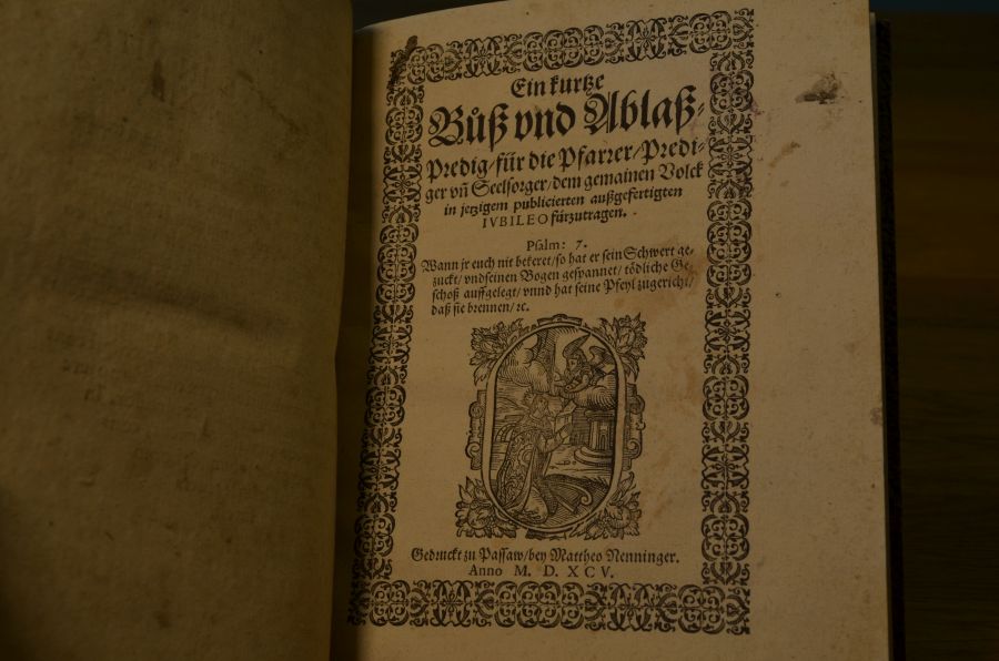Ein tröstliche Predig, Das man Verzeyhung der Sünden und die Seligkait, allein in dem verdienst Christi des Herren suchen solle, und ob man dises verdienst Christi vor Jaren im Pabstumb auch gelehrt, und noch lehre. Zu Ingolstatt gepredigt, Jetzunder aber den irrenden zu einem underricht, und allen betrübten, erschlagnen gewissen zu einem trost, in Truck verfertigt. Durch Martinum Eisnegrein, der heiligen Schrifft Licentiatum, und Propst zu Moßpurg. Getruckt zu Ingolstatt durch Alexander und Samuel Weissenhorn