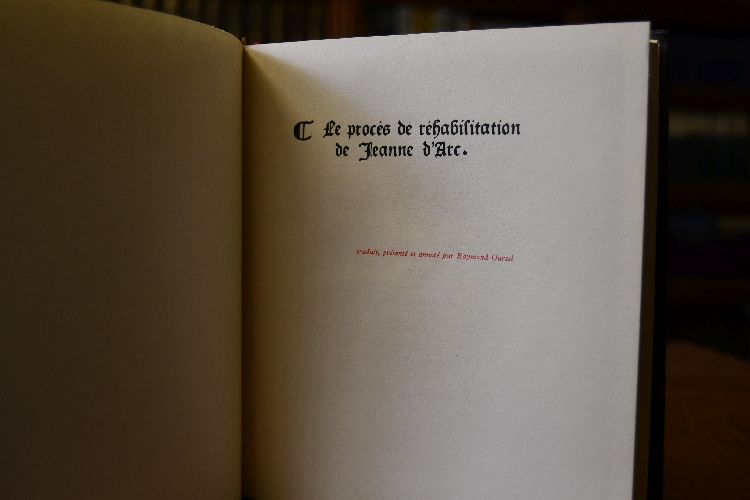 Le proces de condamnation de Jeanne d`Arc. + Le proces de rehabilitation de Jeanne d`Arc.