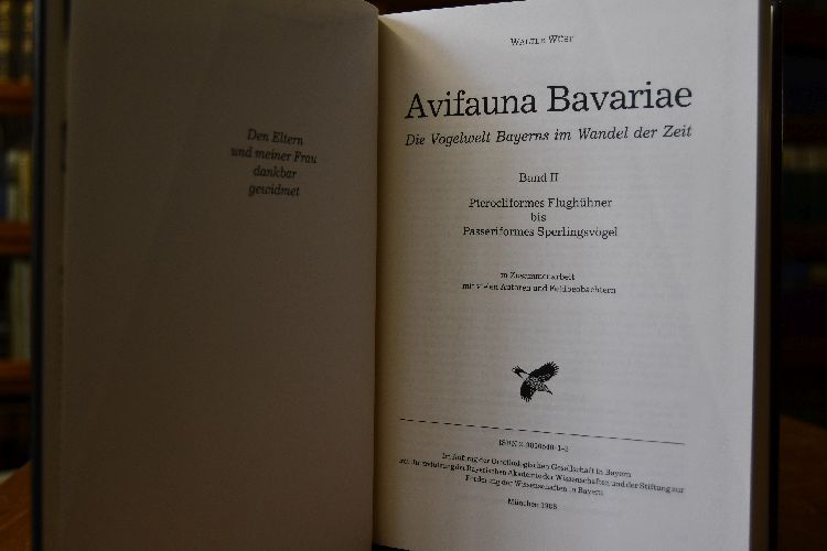 Avifauna Bavariae Bd. 2. (apart) Pterocliformes Flughühner bis Passeriformes Sperlingsvögel.
