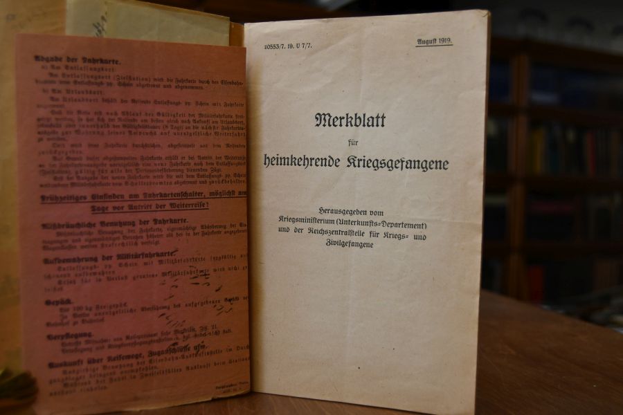 Merkblatt für heimkehrende Kriegsgefangene.