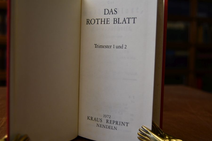 Das rothe Blatt, eine Dekadenschrift. Trimester 1 und 2 (alles Erschienene).