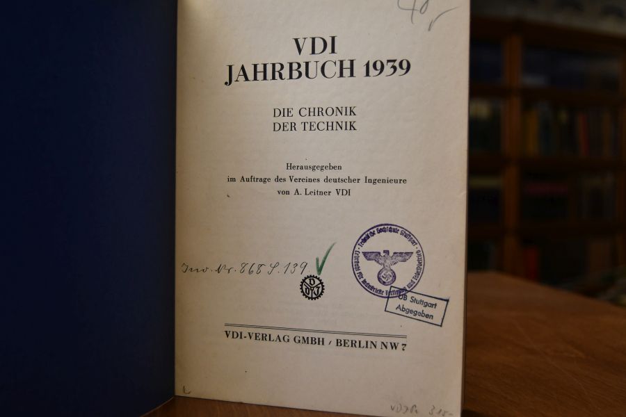 VDI Jahrbuch 1939. Die Chronik der Technik.