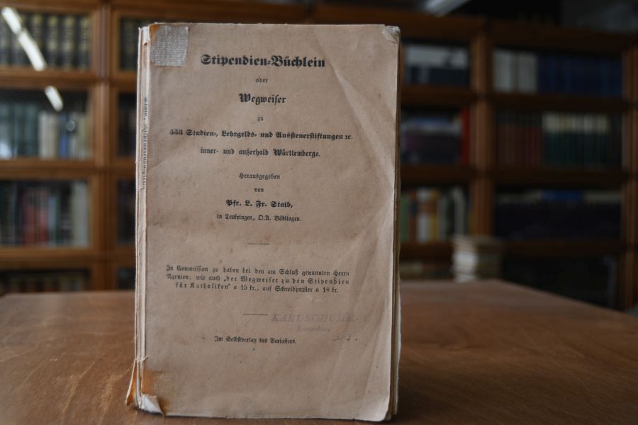 Stipendien-Büchlein. II. Heft (apart). Die Stipendien für TheologieStudierende, Bürgersöhne (Fortsetzung), Incipienten & Gewerbslehrlinge, Wittwen & Waisen, zu Aussteuern und Hochzeitsgeschenken etc. enthaltend.