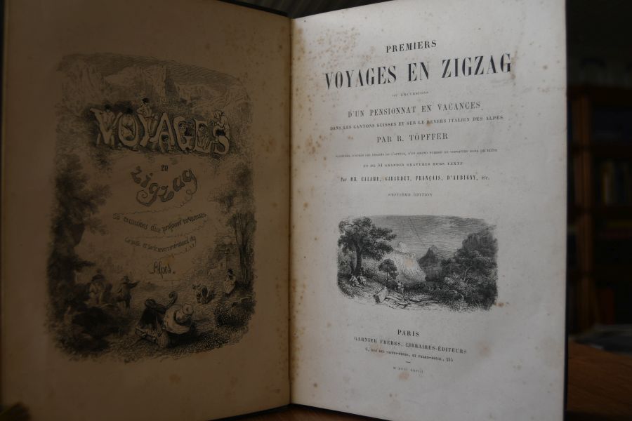 Premiers Voyages en Zigzag ou Excursions d`un Pensionnat en Vacances, dans les Cantons Suisses et sur le revers Italien des Alpes.