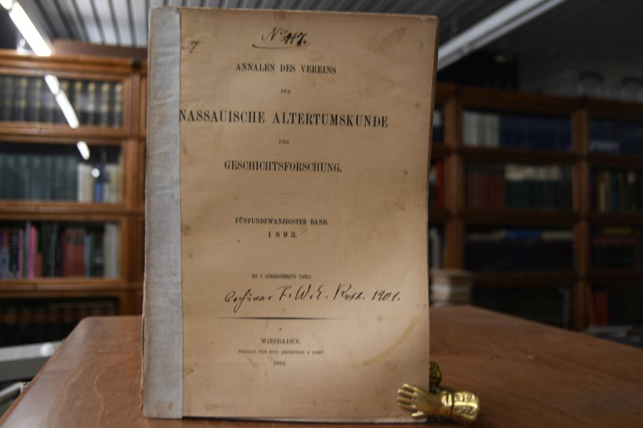 Annalen des Vereins für nassauische Altertumskunde und Geschichtsforschung. 25. Band 1893