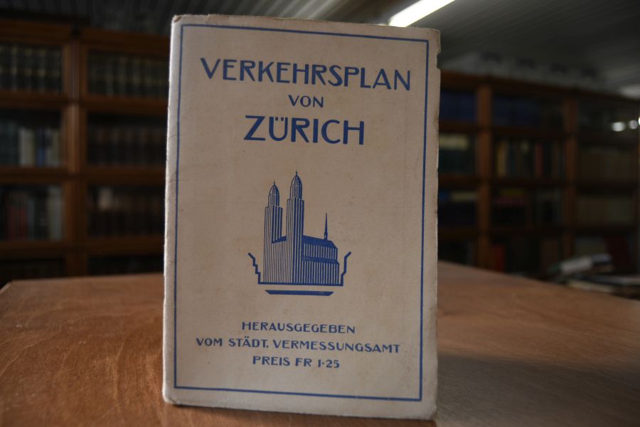 Verkehrsplan von Zürich. Herausgegeben vom Städt. Vermessungsamt. Preis Fr. 1.25.