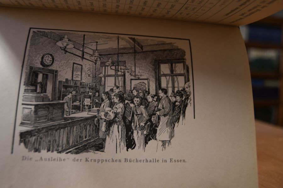 Die Kruppsche Bücherhalle in Essen-Ruhr.