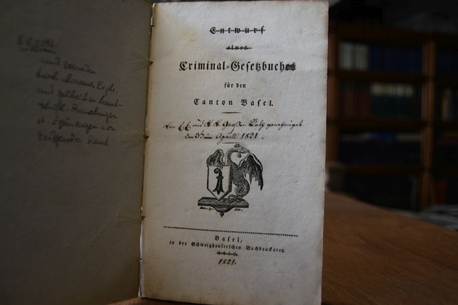 Entwurf eines Criminal-Gesetzbuches für den Canton Basel.