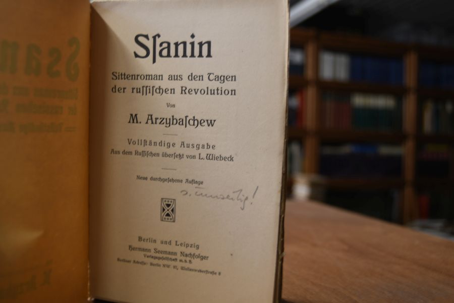 Ssanin. Sittenroman aus den Tagen der russischen Revolution.