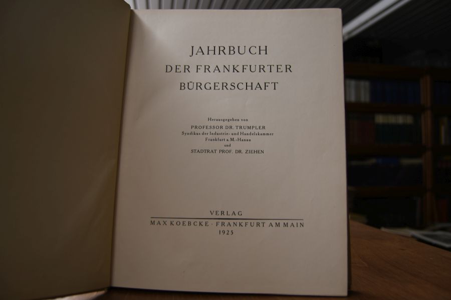 Jahrbuch der Frankfurter Bürgerschaft.