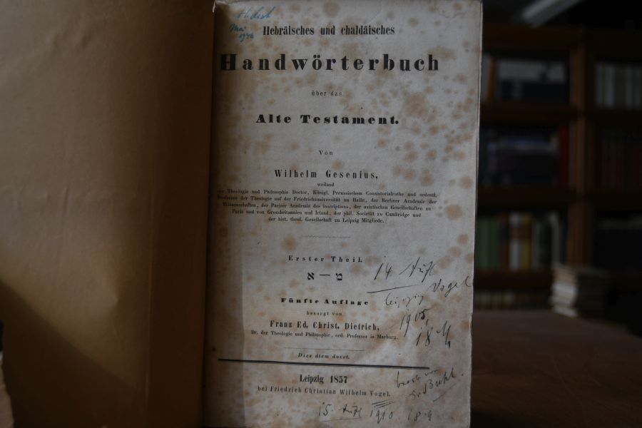 Hebräisches und chaldäisches Handwörterbuch über das Alte Testament. 2 Teile in 1 Bd.