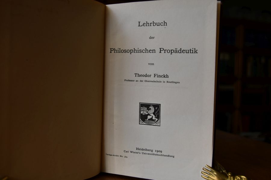 Lehrbuch der philöosophischen Propädeutik.