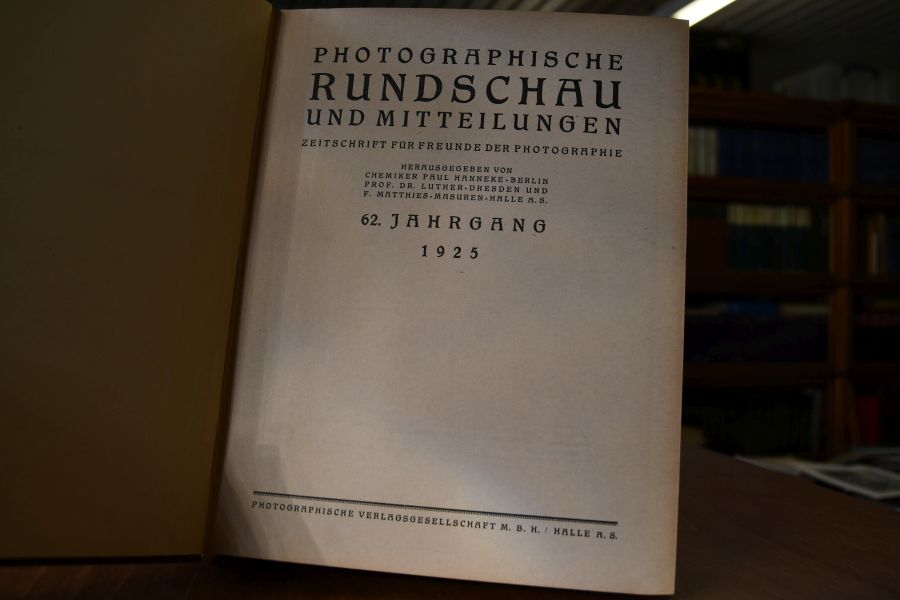 Photographische Rundschau und Mitteilungen. Zeitschrift für Freunde der Photographie. 62. Jahrgang 1925.