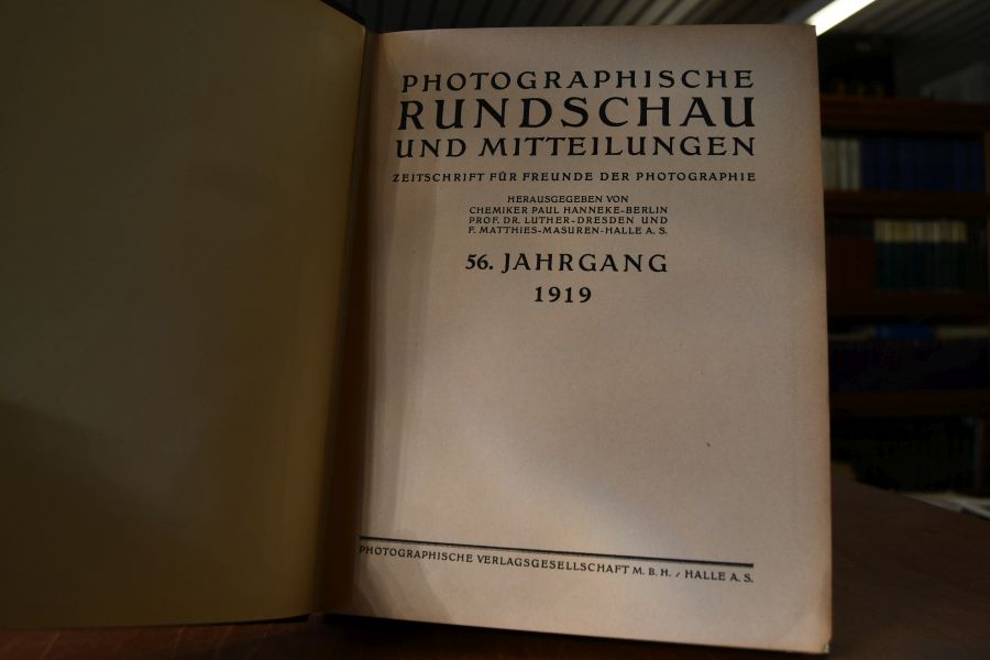 Photographische Rundschau und Mitteilungen. Zeitschrift für Freunde der Photographie. 56. Jahrgang 1919.