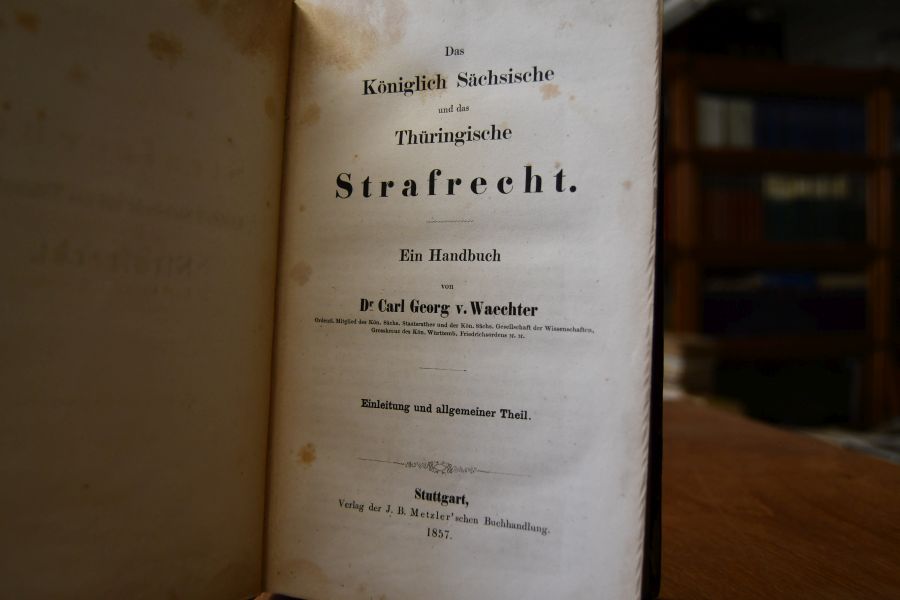 Das Königlich Sächsische und Thüringische Strafrecht. Ein Handbuch. Einleitung und allgemeiner Teil (Alles Erschienene).