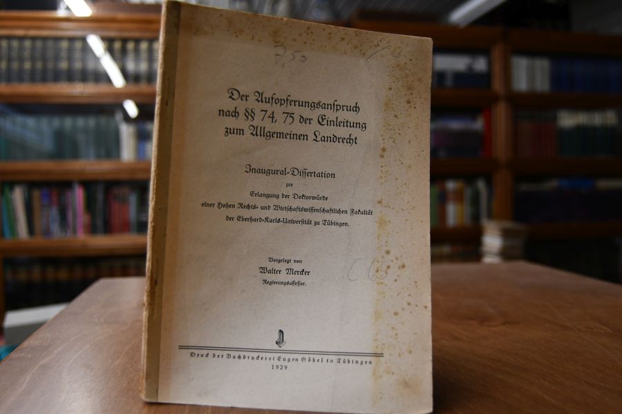 Der Aufopferungsanspruch nach §§ 74, 75 der Einleitung zum Allgemeinen Preußischen Landrecht.