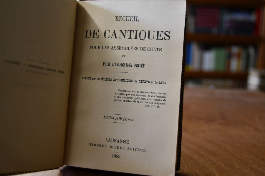 Recueil de Cantiques pour les assemblees de culte et pour l`edification privee.