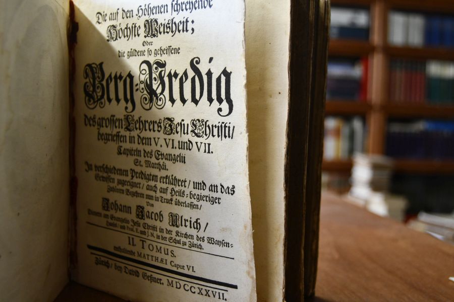 Die auf den Höhenen schreyende Höchste Weisheit; oder die güldene so geheissene Berg-Predig des grossen Lehrers Jesu Christi, begrieffen in dem V., Vi., und VII. Capiteln des Evangelii St. Matthäi. In verschiedenen Predigten erklähret und an das Gewissen zugeeignet, auch auf Heils-begieriger Zuhörern Begehren nun in Truck überlassen. II. Tomus enthaltende Matthaei Caput VI. (apart).
