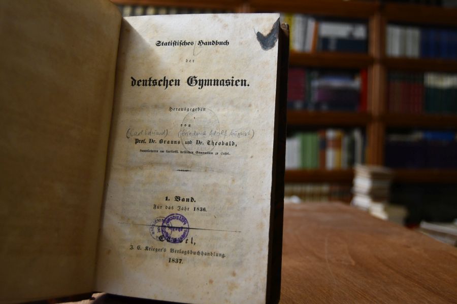 Statistisches Handbuch der deutschen Gymnasien. 1. Band für das Jahr 1836 (apart).