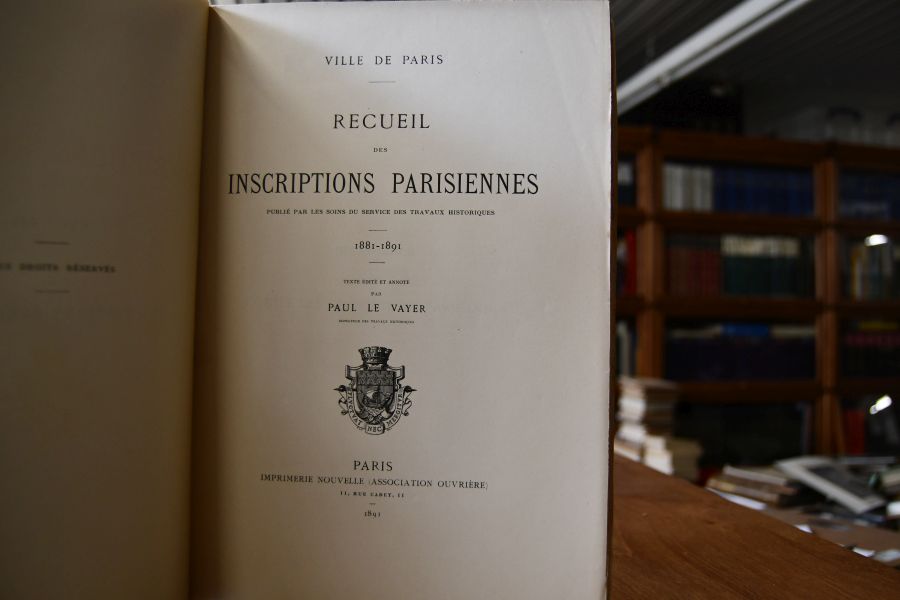 Recueil des Inscriptions Parisiennes. Publie par les soins du service des travaux historiques. 1881-1891.