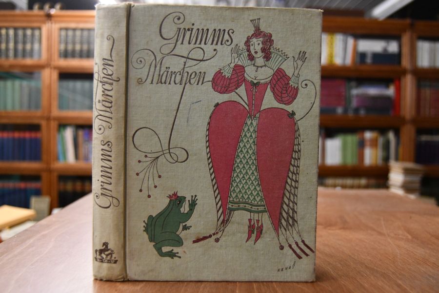 Brüder Grimms Kindermärchen. Für die Jugend sorgfältig ausgewählt von Paul Moritz mit 8 farbigen u. 35 schwarzen Bildern von P. Hey.